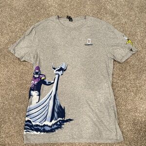Gray Minnesota Vikings & Miller Light Men's T-Shirt